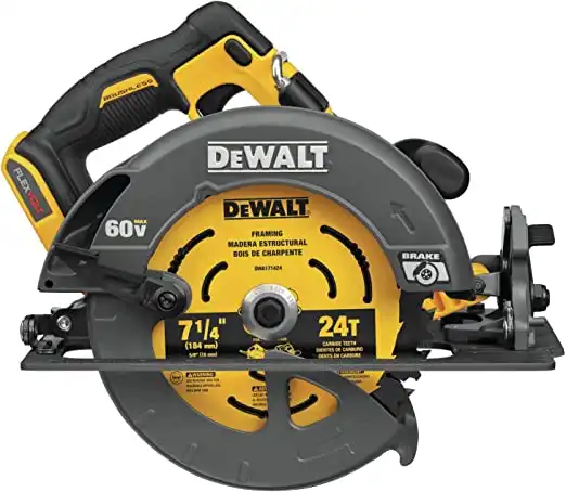 DEWALT FLEXVOLT 60V MAX Circular Saw with Brake, 7-1/4-Inch (DCS578B)